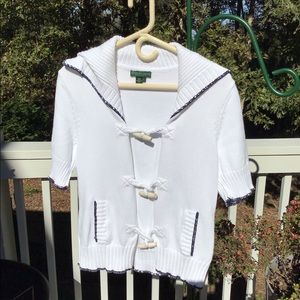 Lauren Jeans Company Ralph Lauren white short sleeve sweater size L